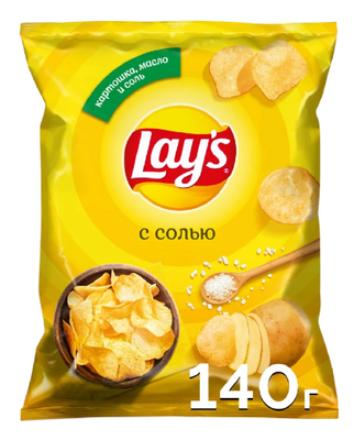 ТОП 100 Чипсы Lays картоф. натуральные 19*140г