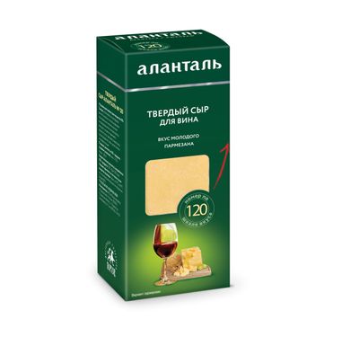 Сыр твердый Аланталь № 120 45 %, брусок 190 г. шт