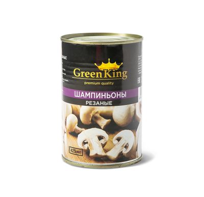Шампиньоны Green King резаные ж/б 425мл (200г)