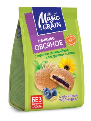 Печенье Хлебный Спас Овсяное с топинамбуром и экстрактом стевии 180г*10 (ПАКЕТ)