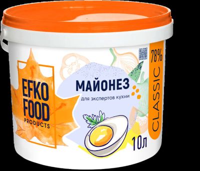 Майонез Efko Food classik 78% 10л 9,4 кг