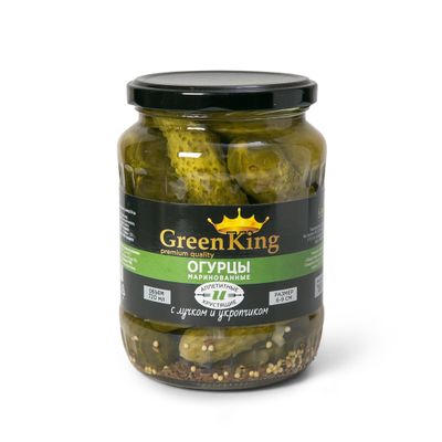 Огурцы маринованные 6-9 см Green King с/б 720 мл (360г)