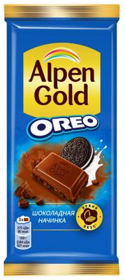 Шоколад Alpen Gold Oreo молочный Шоколадная начинка 85г