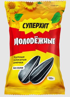 Семечки Молодежные Суперхит полосатые 100г*30