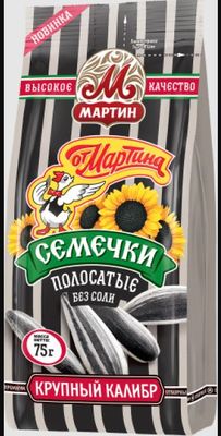 Семечки От Мартина Полосатые Премиум без соли 75г