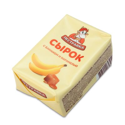 Сырок Пестравка банан-карамель (коррекс)100г (выписывать по 6шт)