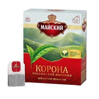 ТОП 100 Чай МАЙСКИЙ КОРОНА РОС.ИМПЕРИИ чер.6*100*2г