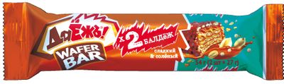 Ваф.батончик ЭССЕН ДаЁжь Wafer Bar с карамелью-арахисом-солен. Кранчами 54 г шоубокс 20*4