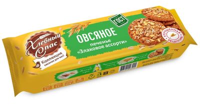 Печенье Хлебный спас Овсяное Злаковое ассорти 250г *10 ГОСТ