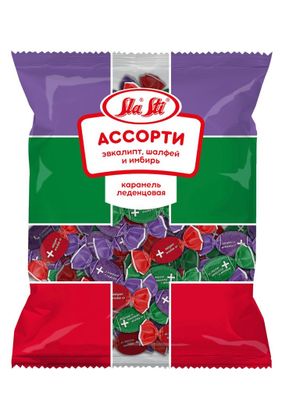 Карамель Sla Sti Микс (эвкалипт и ментол, имбирь. Шалфей и витамин С) 1кг