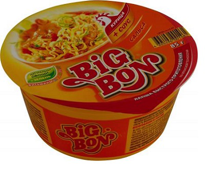 ТОП 100 Лапша BIGBON Курица + соус Сальса 85г