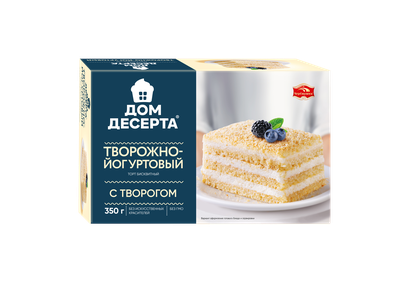 Торт Черемушки Дом Десерта творожно-йогуртовый 350 г.