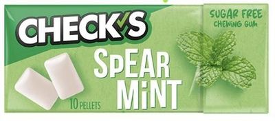 Жевательная резинка CHECKS без сахара со вкусом перечной мяты 4*24*13 гр. (10 подушечек)