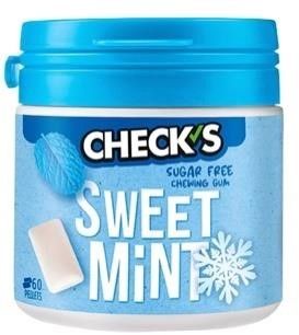 Жевательная резинка CHECKS без сахара со вкусом сладкой мяты 2*10*70 гр. (50 подушечек) Жевательная резинка CHECKS без сахара со вкусом сладкой мяты 2*10*70 гр. (50 подушечек)