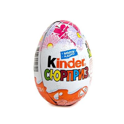 ТОП 100 Шоколадное яйцо Kinder Сюрприз, с игрушкой внутри, коллекция Девочки, 20г