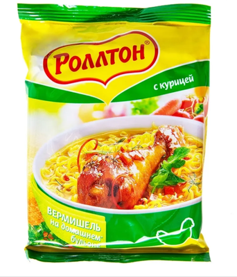 ТОП 100 Лапша Роллтон курица на дом.бульоне 42*60г