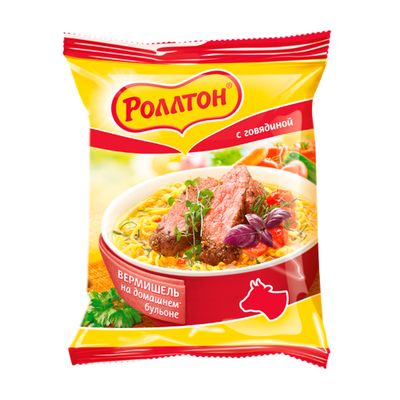 ТОП 100 Лапша Роллтон говядина дом.бульоне 42*60г
