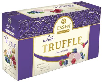 Набор Конфет ЭССЕН TRUFFLE WHITE/ТРЮФЕЛЬ БЕЛЫЙ 180гр (10)