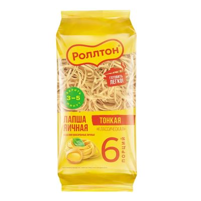 ТОП 100 Лапша Роллтон яичная 400г