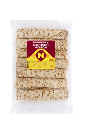 Блинчики Останкино с ветчиной и сыром 0.3 кг