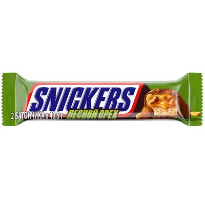 Шоколадный батончик Snickers Лесной орех 81г