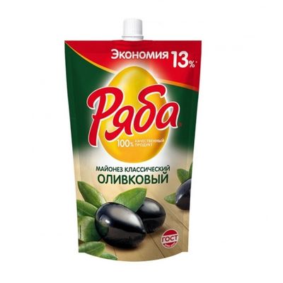 Майонез Ряба Классический Оливковый 50,5% 350г ДПД