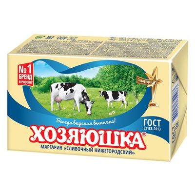 Маргарин Хозяюшка Сливочный Нижегородский 60% 200г фольга