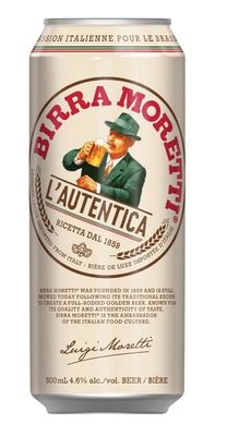 Пиво Бирра Моретти светлое фильтр. пастер. 4,6% ж/б 0,5л*24 (Рос)