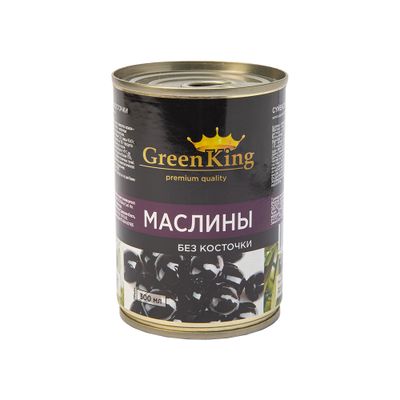 Маслины Green King б/к ж/б 300 мл (сухой вес 90 г), Турция Маслины Green King б/к ж/б 300 мл (сухой вес 90 г), Турция
