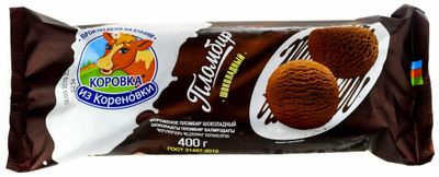 Мороженое Пломбир КизК шоколадн. м.д.ж. 15,0%, флоупак 8*400г
