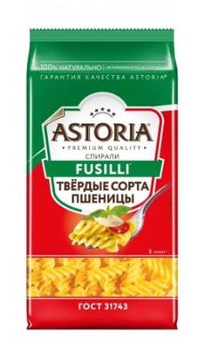 Макаронные изделия Astoria Спирали группа А высшего сорта 400г пакет