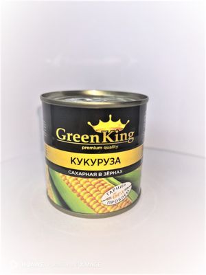 Кукуруза Green King сахарная в зернах стерилиз. ж/б 212 мл (сухой вес 115 г), Китай