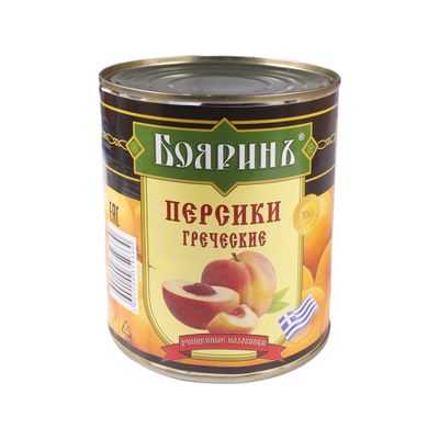 Персики половинки Боярин в легком сиропе ж/б имп 850 мл (вес 470г)