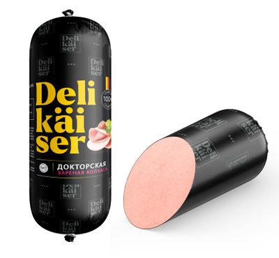 Колбаса Delikaiser Докторская ГОСТ 400 гр 8ШТ