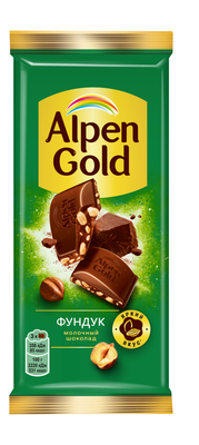 Шоколад молочный Alpen Gold Альпен Гольд с фундуком, 80г