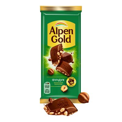 Шоколад молочный Alpen Gold Альпен Гольд с фундуком, 80г