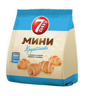 Мини круассаны 7DAYS c кремом со вкусом варёная сгущёнка, 265 г