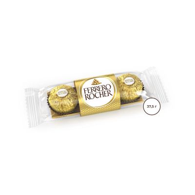 Конфеты Ferrero Rocher, молочный шоколад и лесной орех, 37,5г