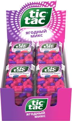 Освежающее драже конфеты Tic Tac Ягодный Микс, 16 г