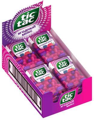 Освежающее драже конфеты Tic Tac Ягодный Микс, 16 г
