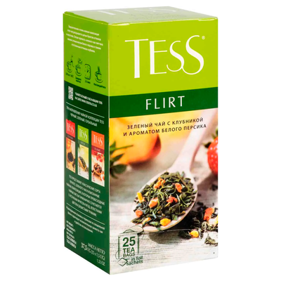 Чай Tess Flirt зеленый, в пакетиках, 1,5г*25п