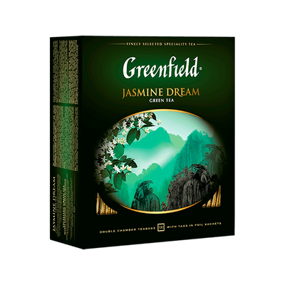 Чай Greenfield Jasmine Dream зеленый, в пакетиках, 2г*100п