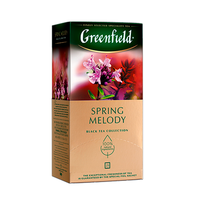 Чай Greenfield Spring Melody черный, в пакетиках, 1,5г*25п