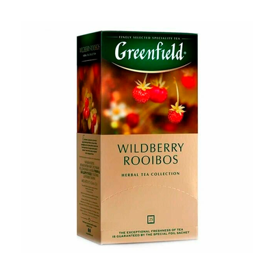 Чай Greenfield Wildberry Rooibus травяной, в пакетиках, 1,5г*25шт