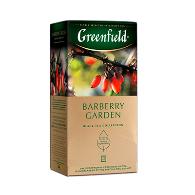Чай Greenfield Barberry Garden черный, в пакетиках, 1,5г*25п Чай Greenfield Barberry Garden черный, в пакетиках, 1,5г*25п