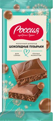 РОССИЯ ШокПузырькиШокМолочПористый22х70г