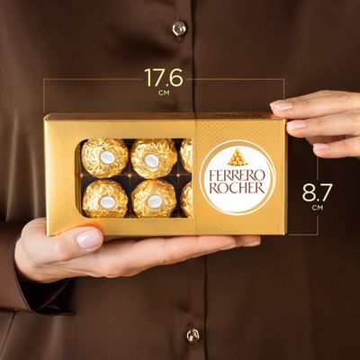 Конфеты Ferrero Rocher, молочный шоколад и лесной орех, 75г