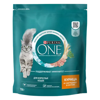 Сухой корм Purina One для взрослых кошек с курицей 750г