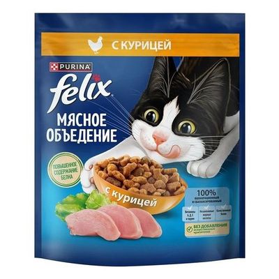 Корм для кошек Felix Мясное объедение Курица 424г