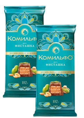 Шоколад молочный и тёмный Комильфо Фундук двойной шоколад 102г